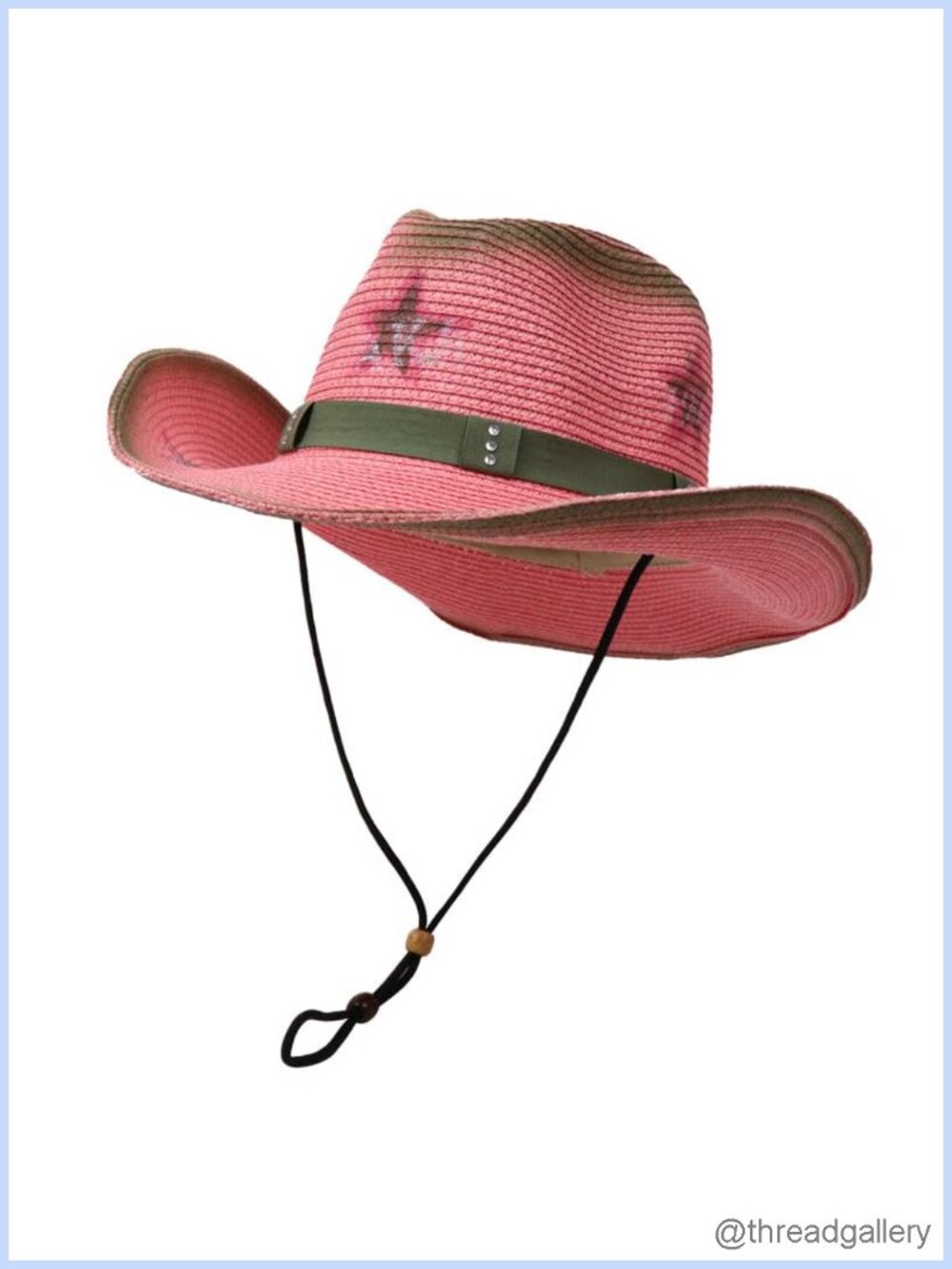 Handwoven Paper Straw Cowboy Hat Wide Brim Western Sun Hat with Belt